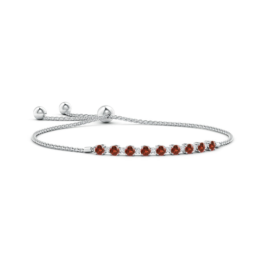Garnet and Diamond Tennis Bolo Bracelet