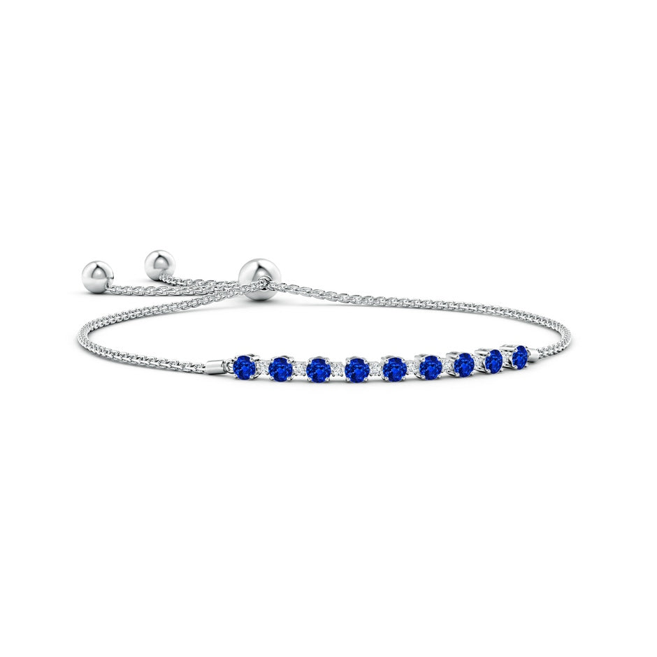 Lab-Grown Sapphire and Lab Diamond Tennis Bolo Bracelet
