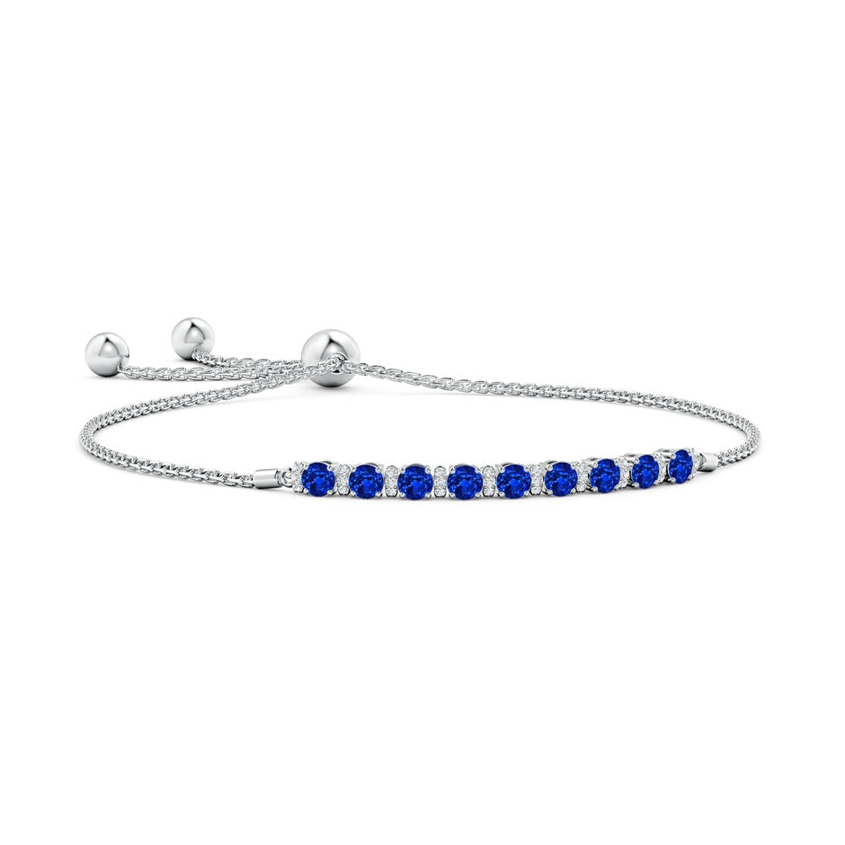 Lab-Grown Sapphire Bolo Bracelet with Diamond Accents