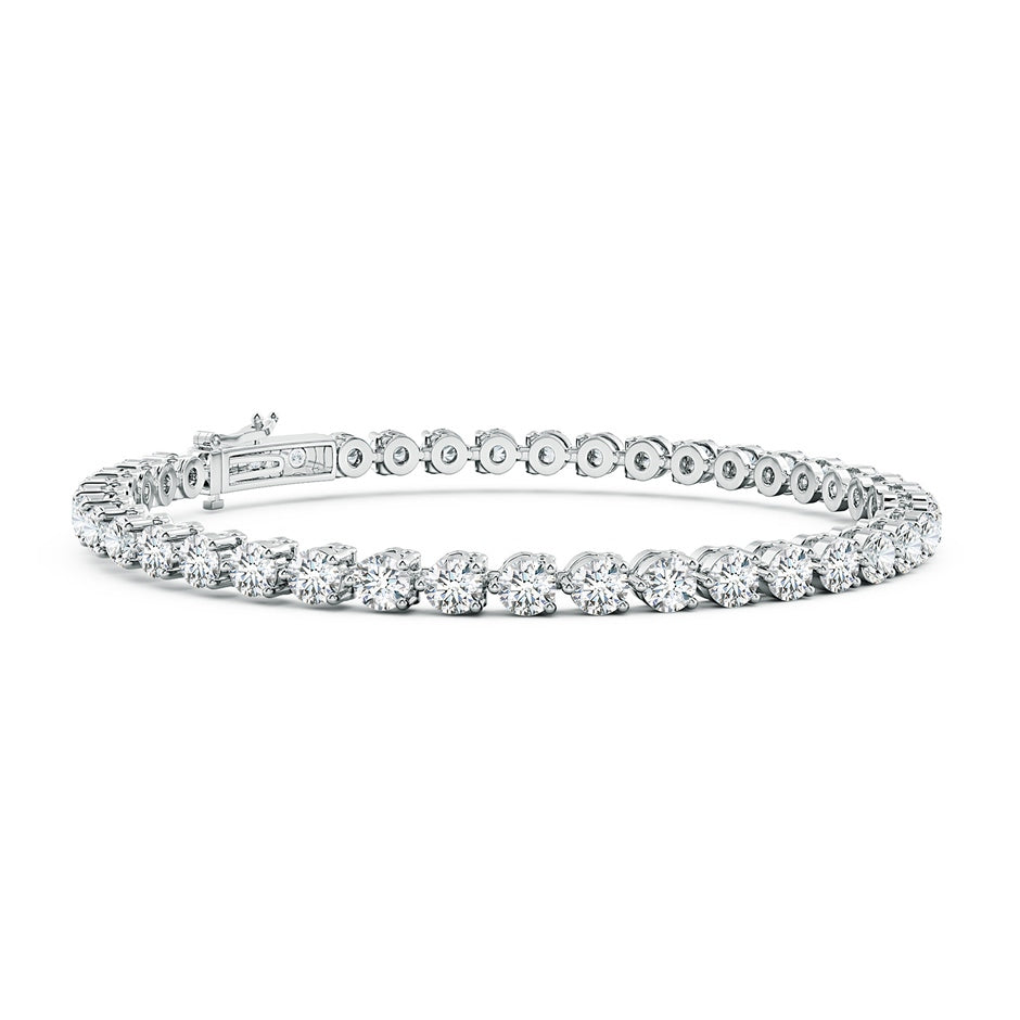 Prong-Set Round Lab-Grown Diamond Link Tennis Bracelet