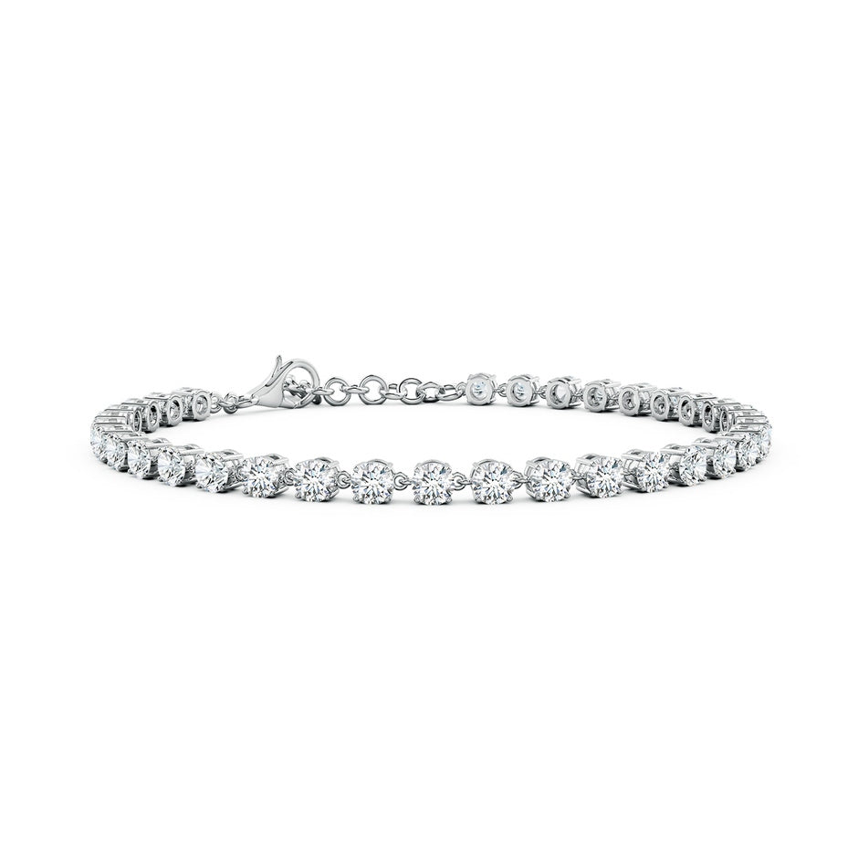 Prong-Set Round Lab-Grown Diamond Tennis Link Bracelet