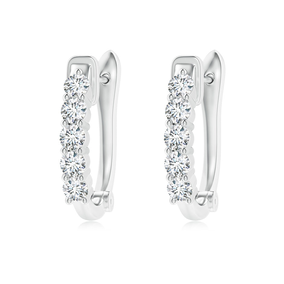Lab-Grown Classic Diamond Hinged Hoop Earrings