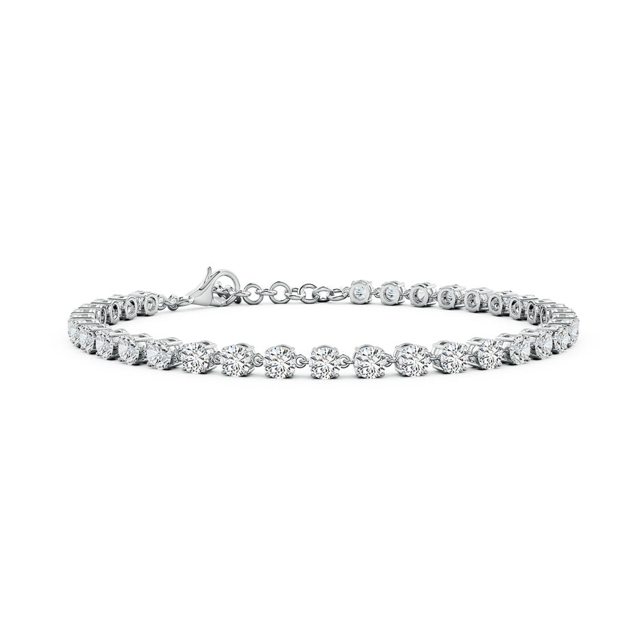 Prong-Set Round Diamond Tennis Link Bracelet
