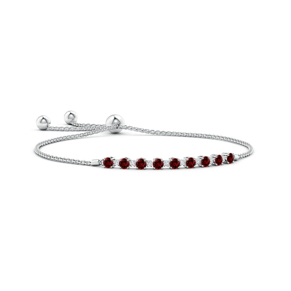 Lab-Grown Ruby and Lab Diamond Tennis Bolo Bracelet