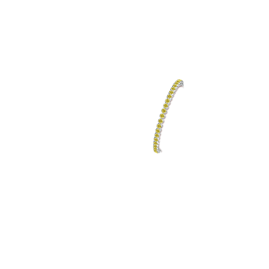 Classic Round Lab-Grown Fancy Intense Yellow Diamond Tennis Bracelet