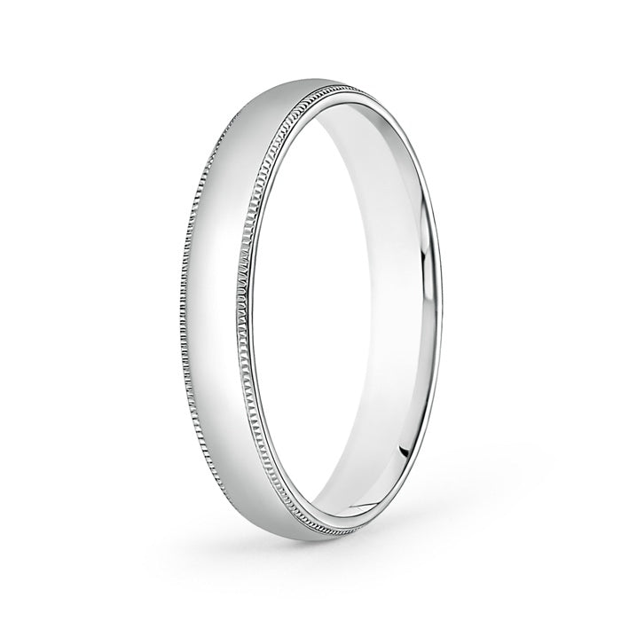 Classic Milgrain Comfort Fit Wedding Band for Him