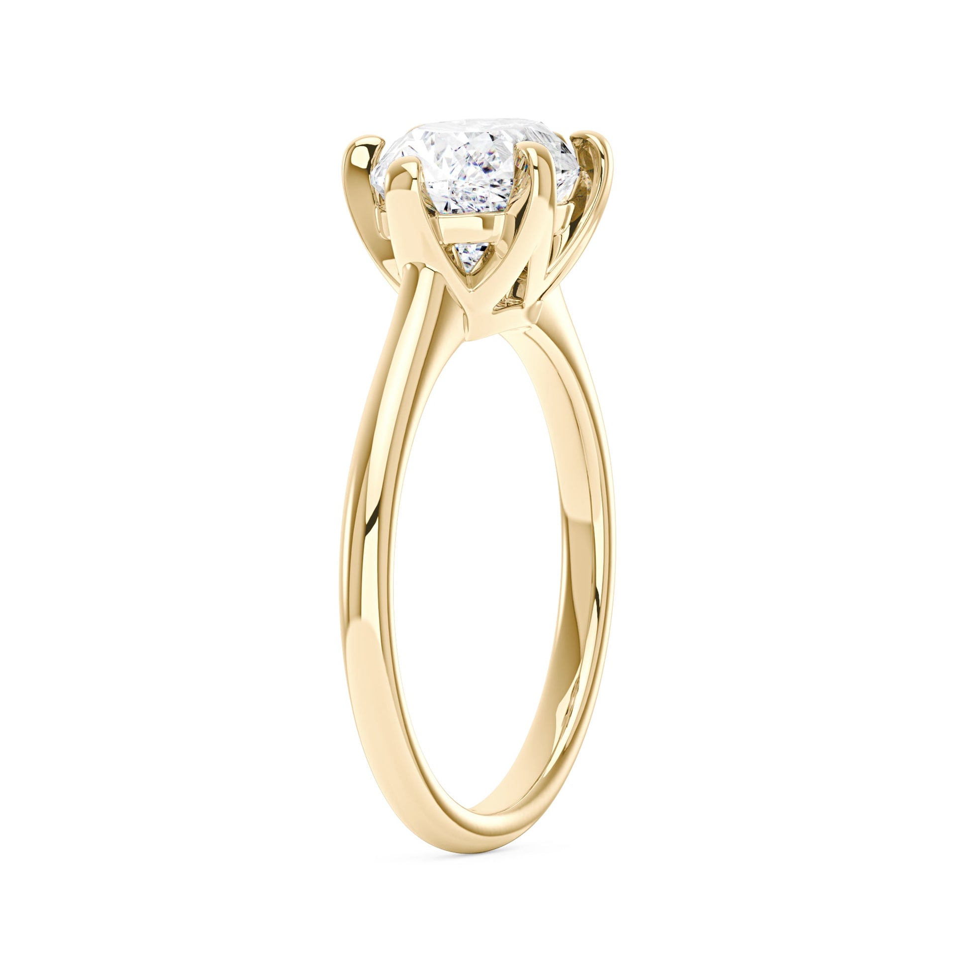 4 Carat Oval Moissanite East West Engagement Ring