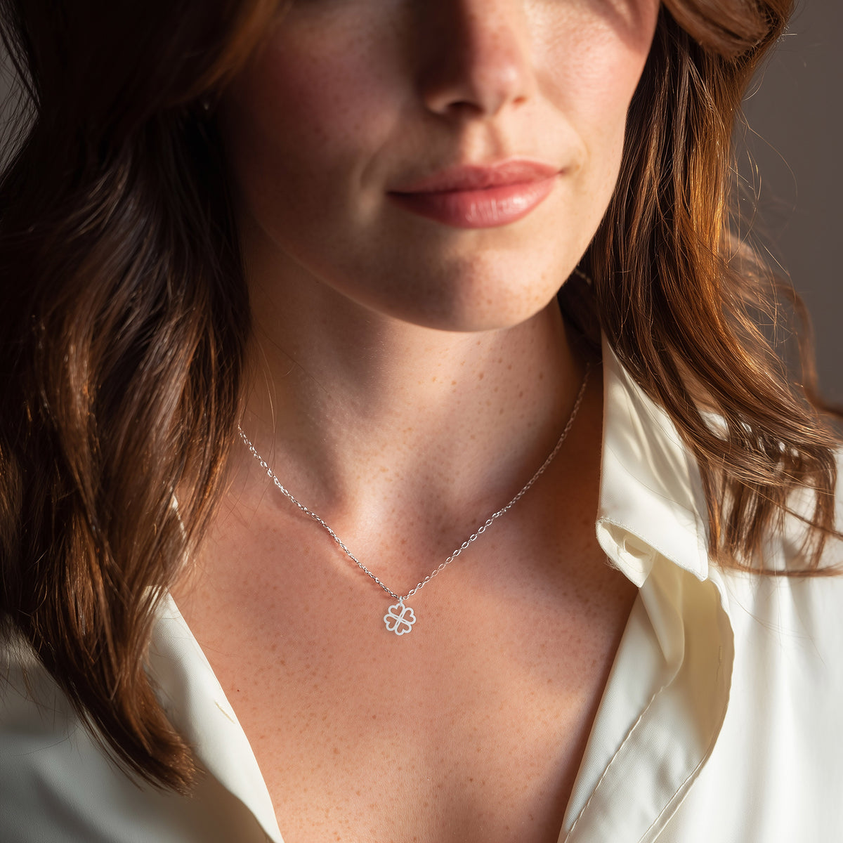 Dainty Gold Four Leaf Clover Necklace