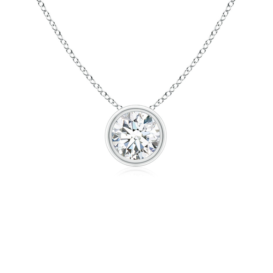 Lab-Grown Bezel-Set Round Diamond Solitaire Pendant
