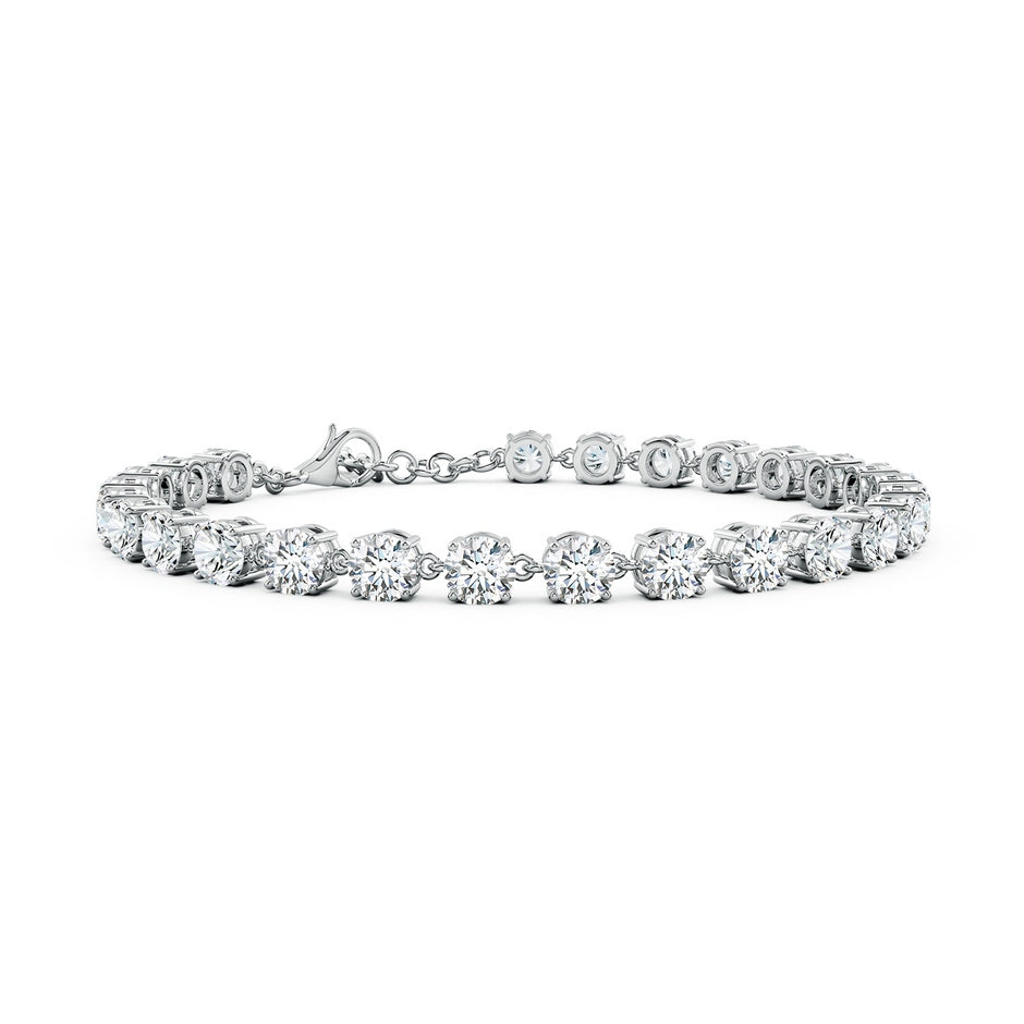 Prong-Set Round Lab-Grown Diamond Tennis Link Bracelet