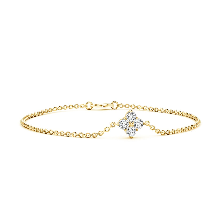 Floral Diamond Cluster Chain Bracelet