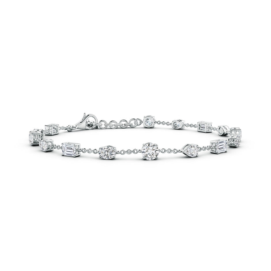 Multi-Shape Diamond Station Bracelet