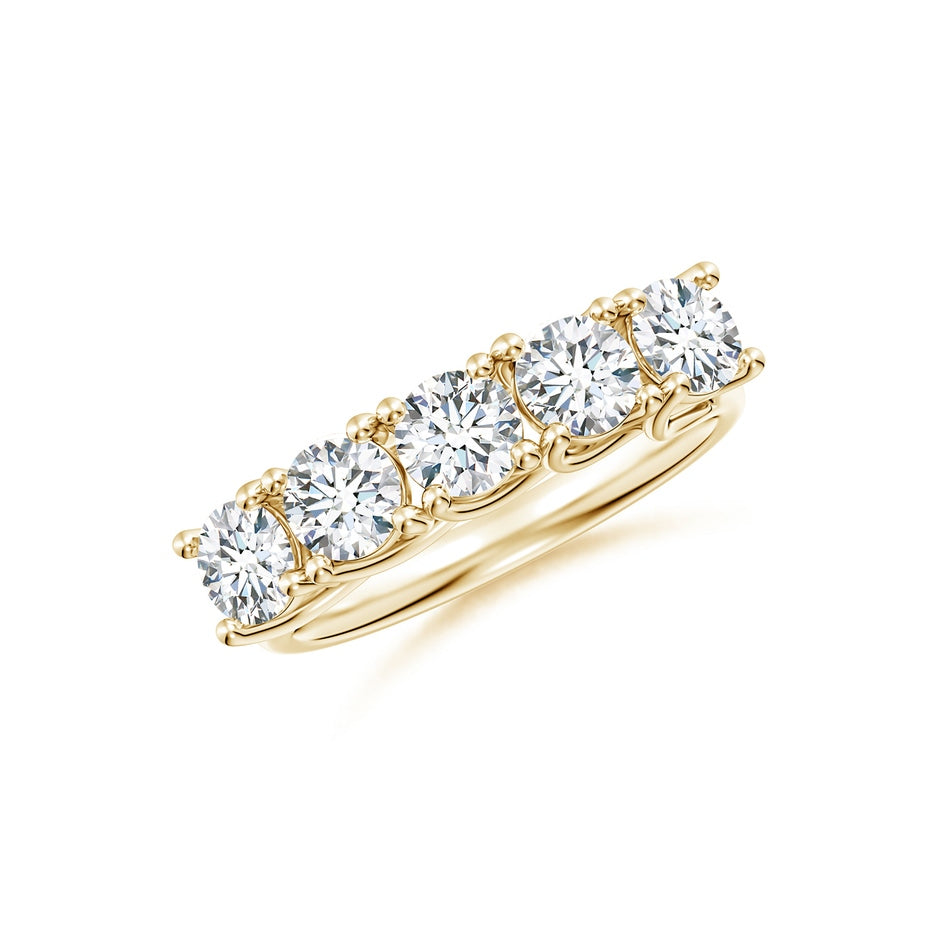 Lab-Grown Half Eternity Five Stone Diamond Wedding Ring