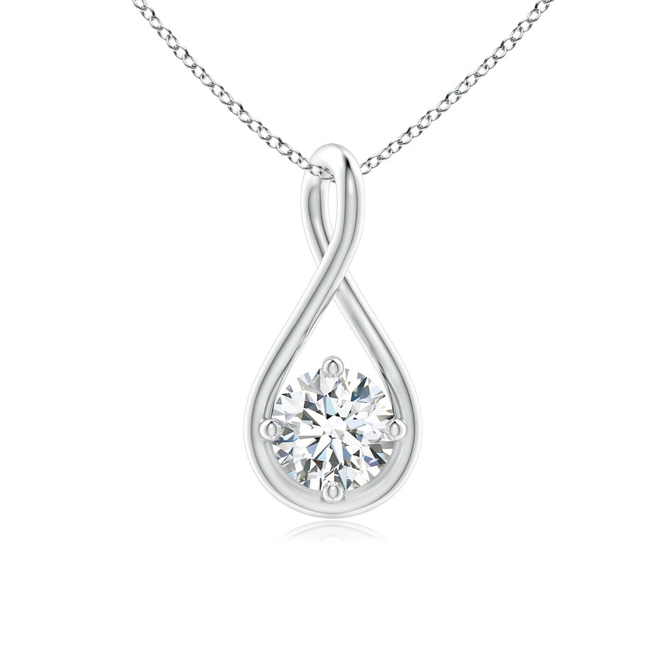 Solitaire Diamond Twist Bale Pendant