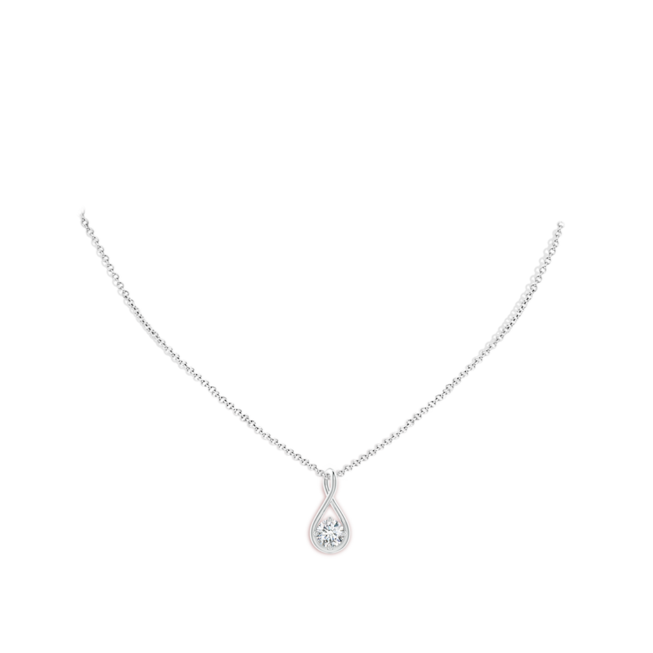 Solitaire Diamond Twist Bale Pendant