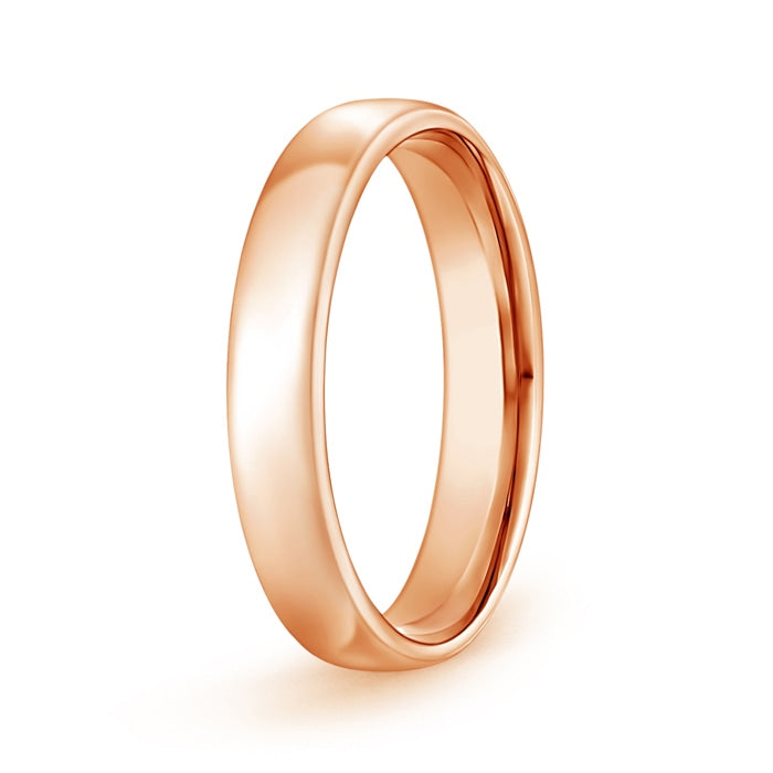 High Polished Low Dome Comfort Fit Wedding Band