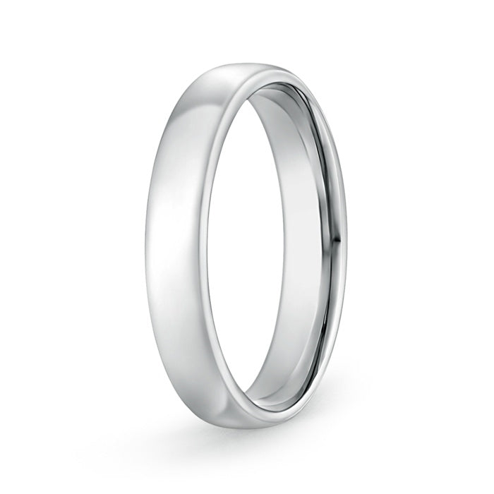 High Polished Low Dome Comfort Fit Wedding Band