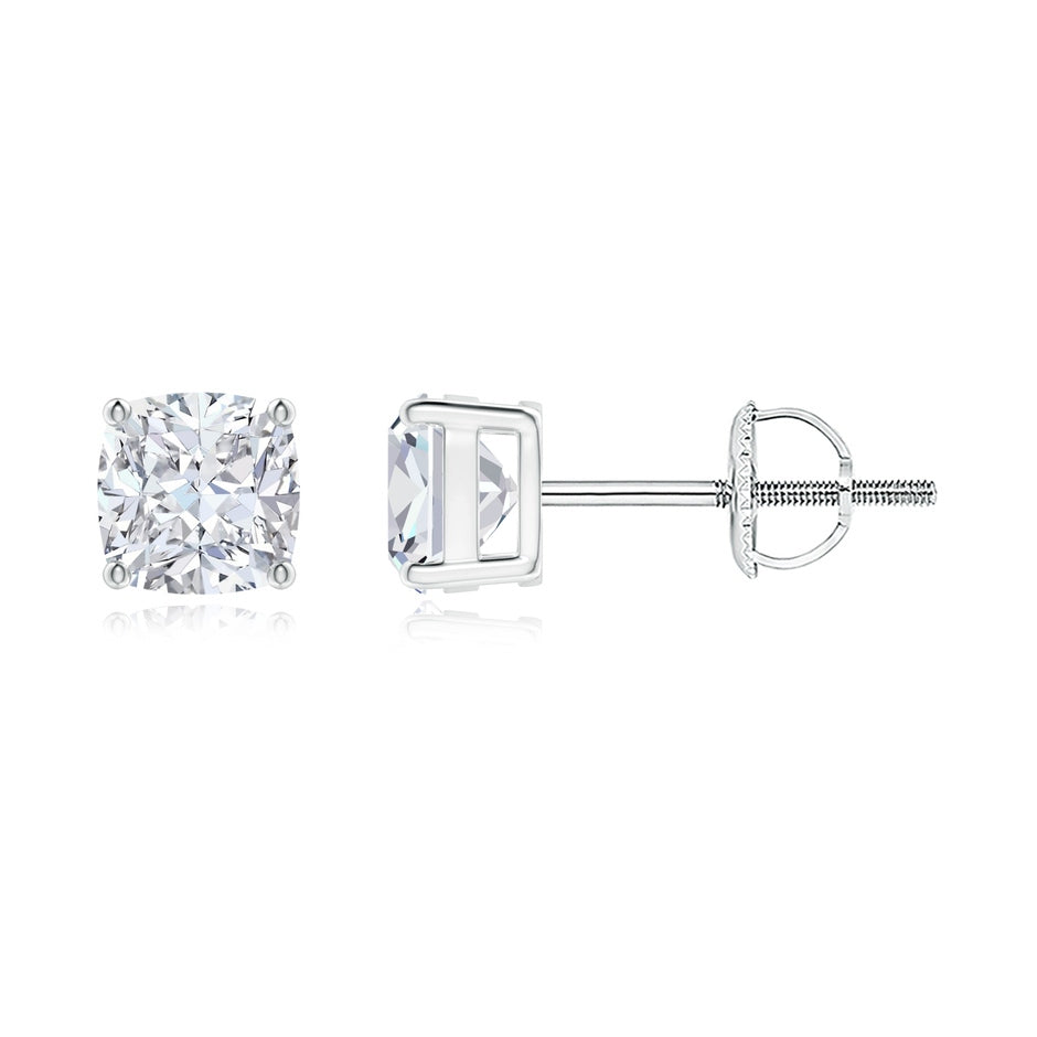 Lab-Grown Cushion Diamond Solitaire Stud Earrings