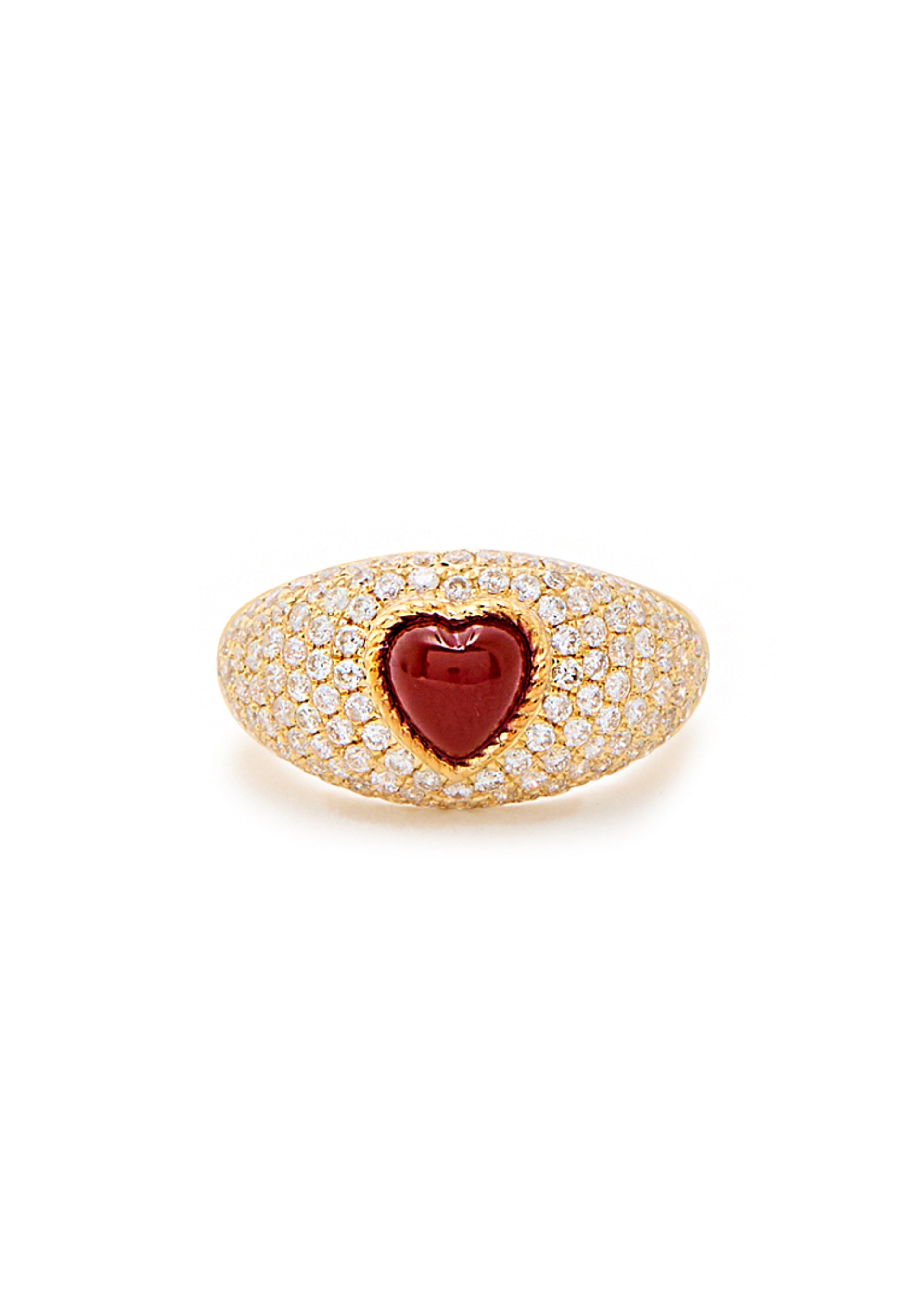 Mini Dôme Coeur 9kt gold ring