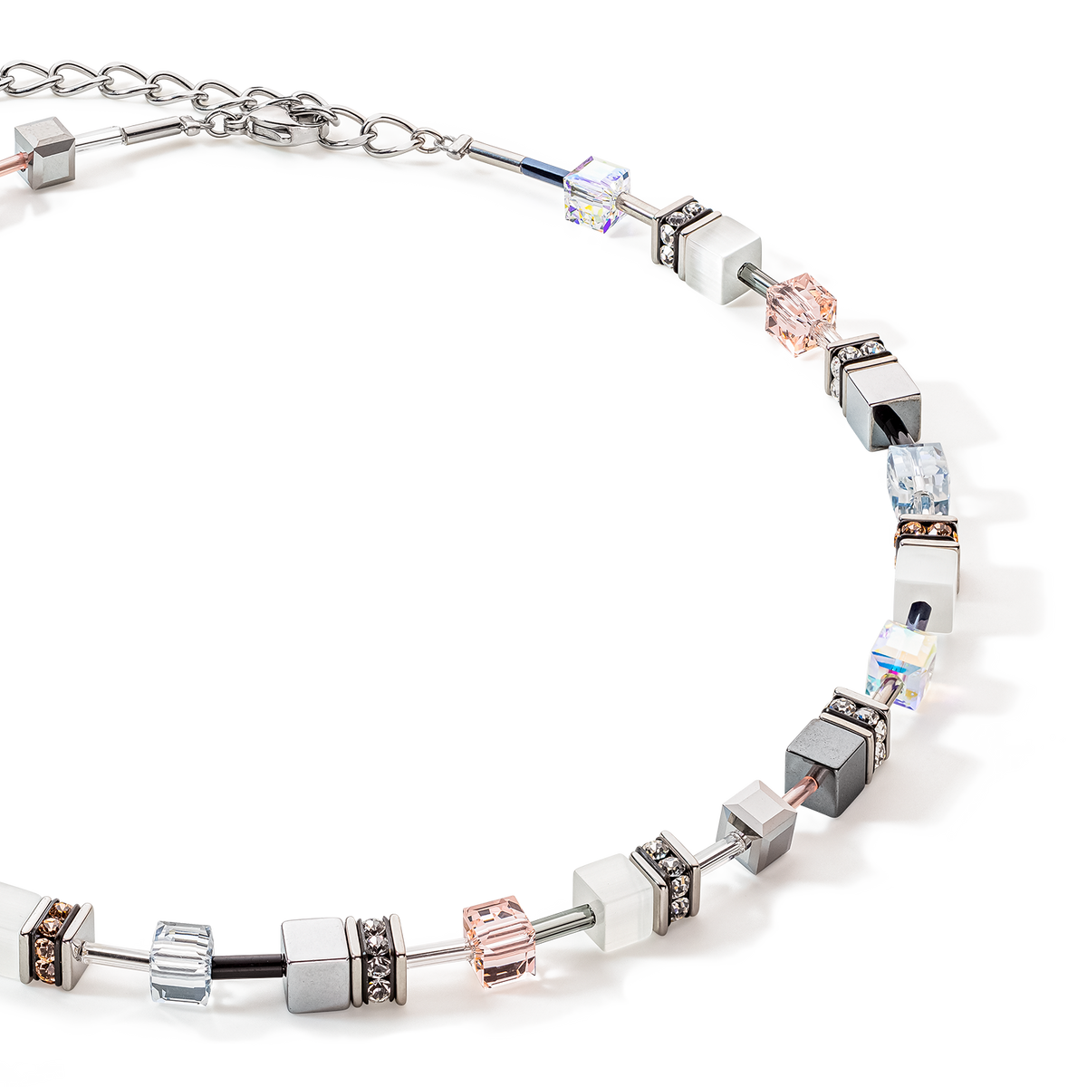 GeoCUBE® Iconic Monochrome necklace peach