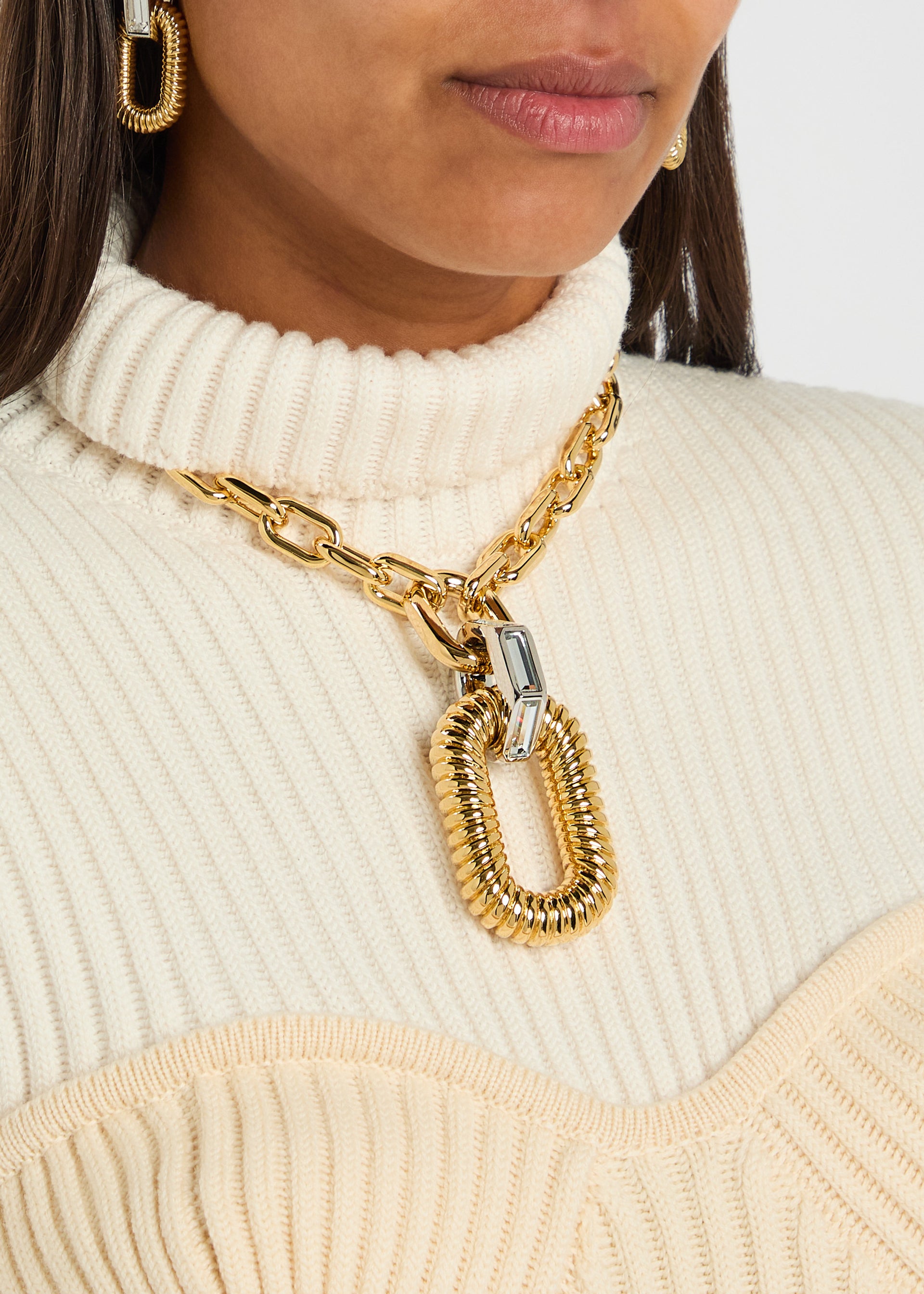 XL Link two-tone necklace