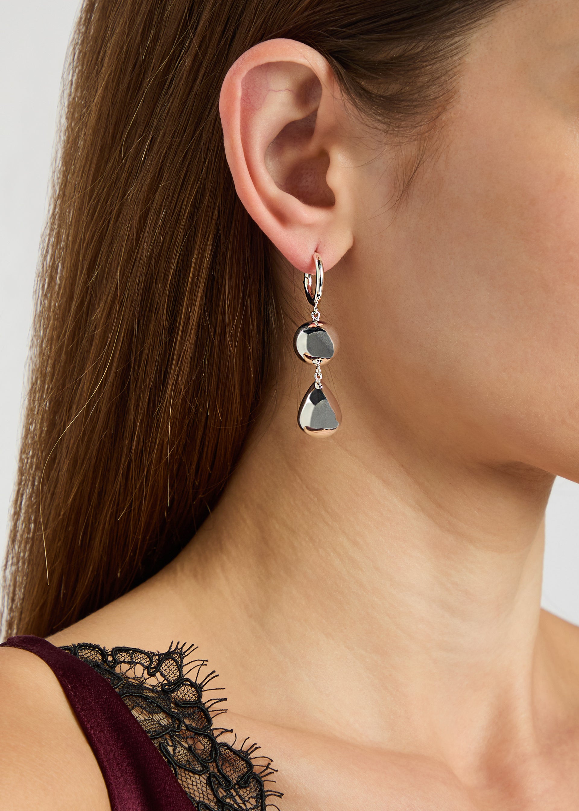 The Catherine sterling silver hoop earrings