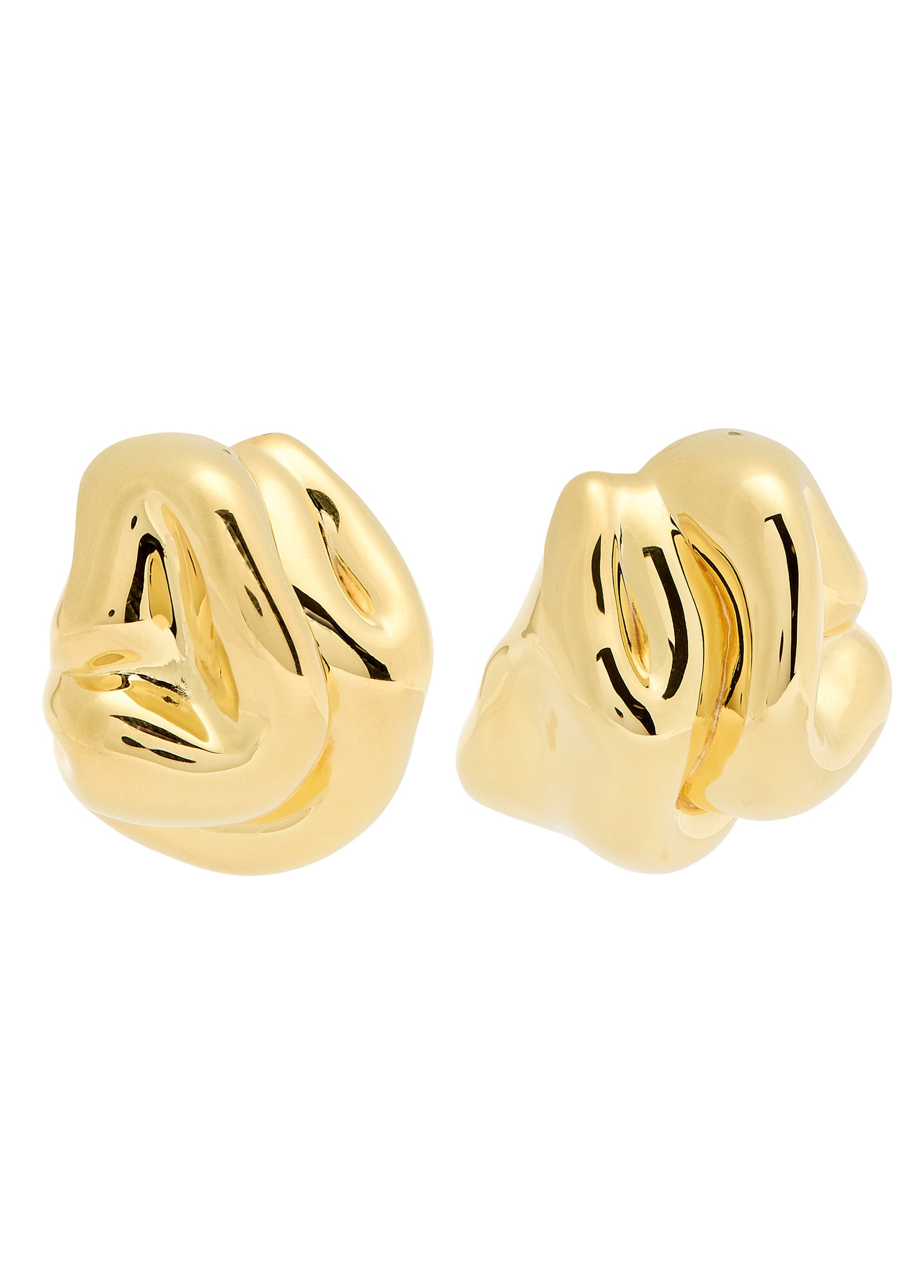 Sculpted 18kt gold-plated stud earrings