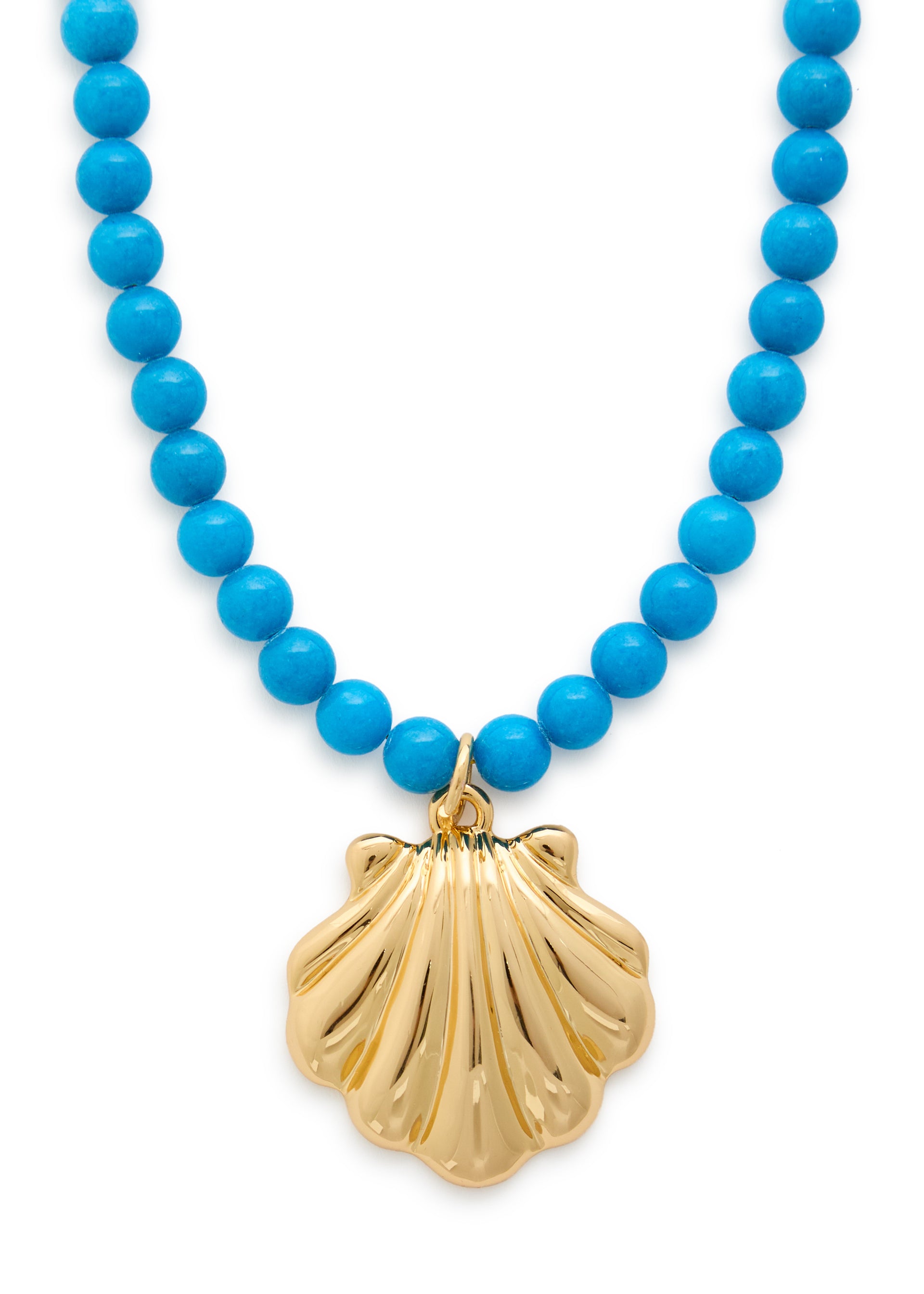 Beaded 24kt gold-plated necklace