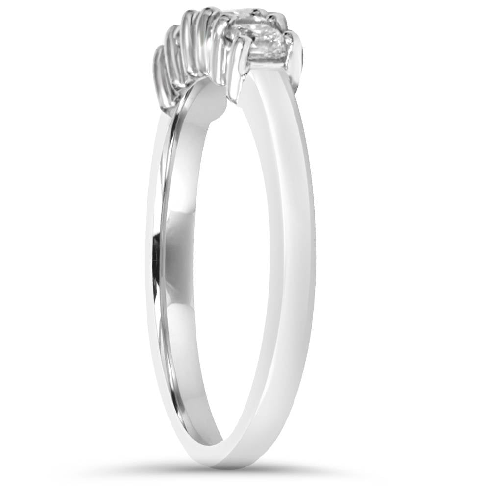 1/2 CT Princess Cut Diamond 14K White Gold Wedding Ring