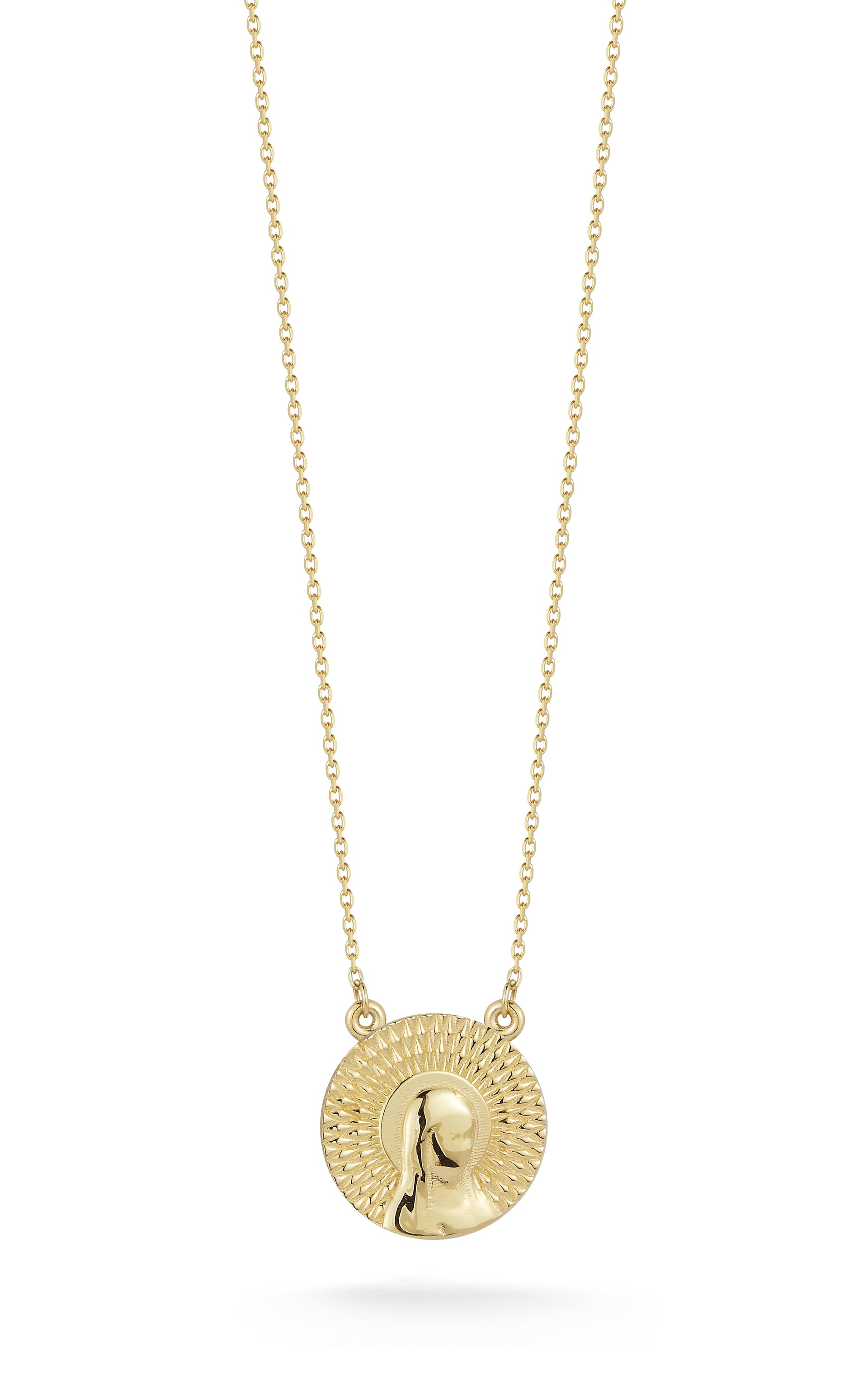14K Gold Mary Necklace