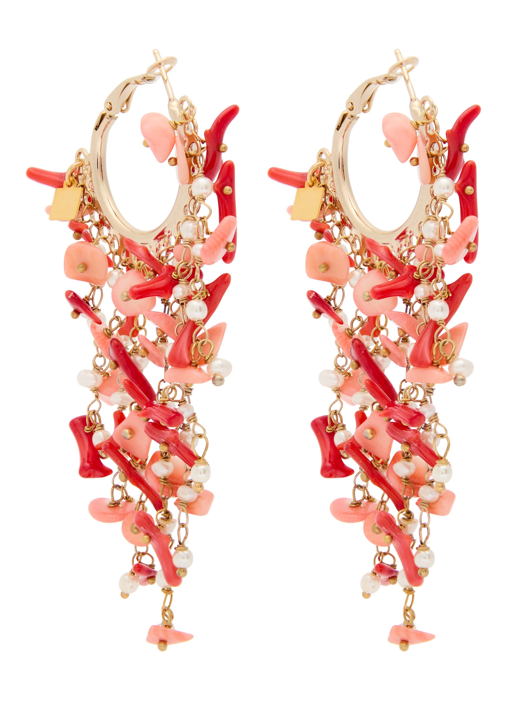 Beaded hoop earrings