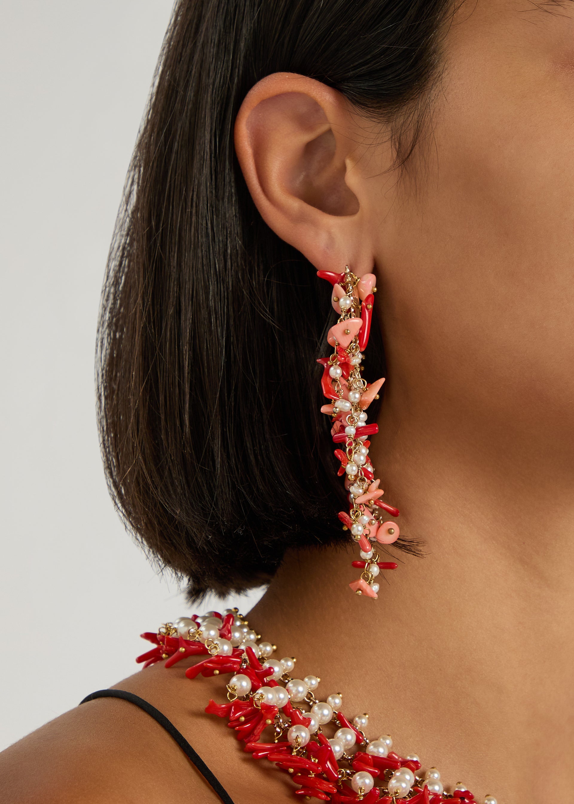 Beaded hoop earrings