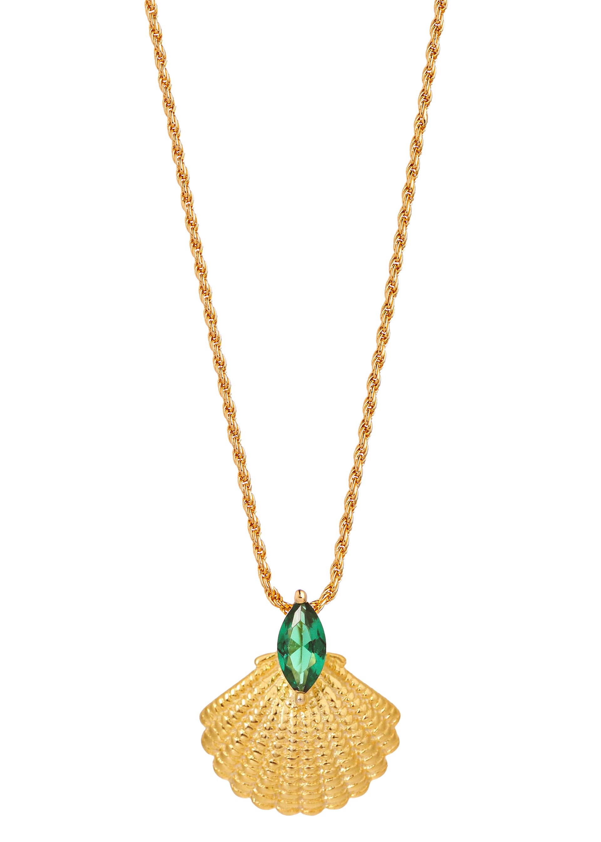 Pamela shell 18kt gold-plated necklace