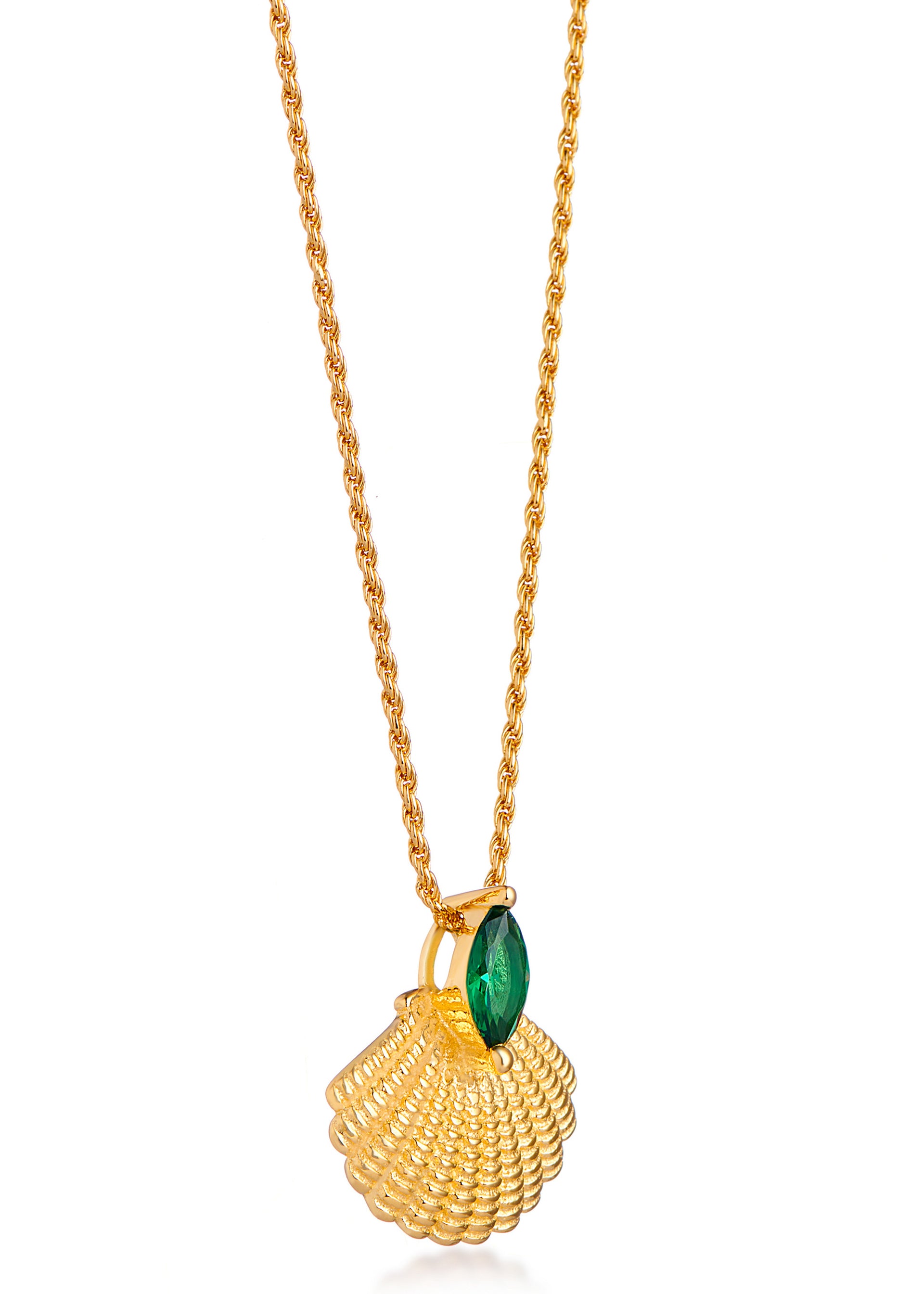 Pamela shell 18kt gold-plated necklace