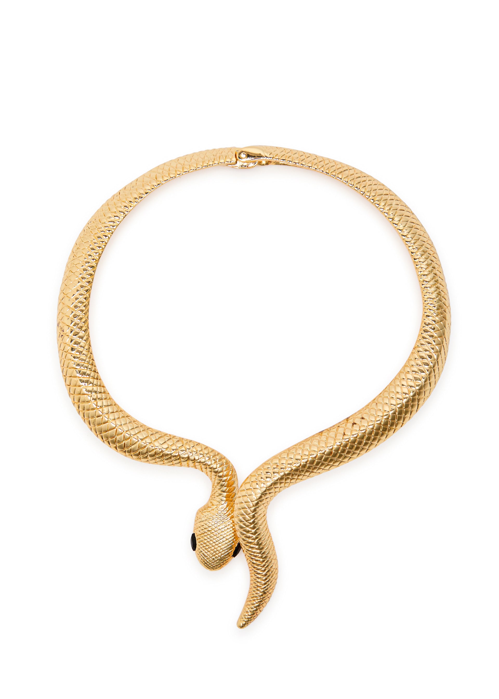 Snake 22kt gold-plated necklace