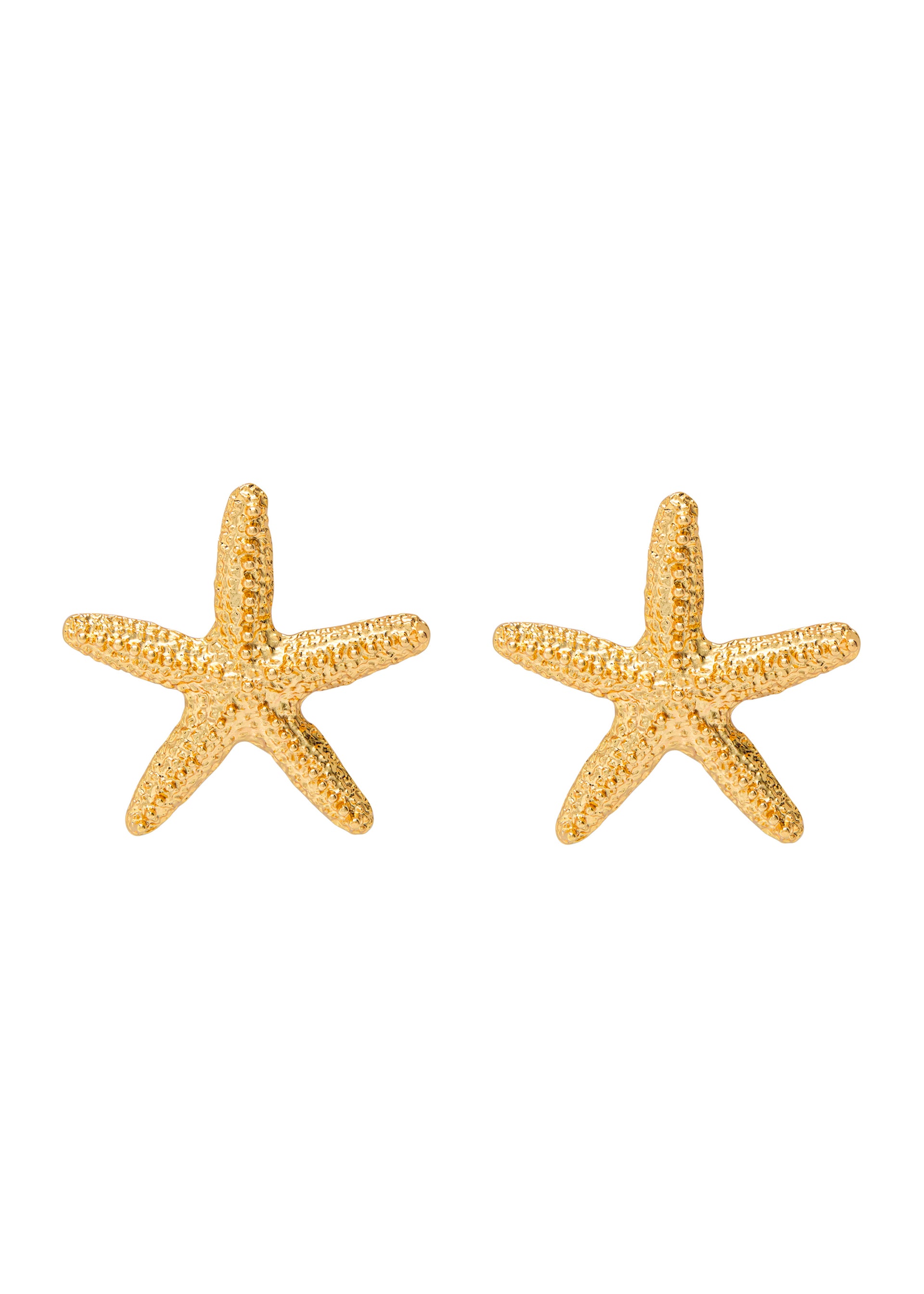 Starfish 22kt gold-plated drop earrings