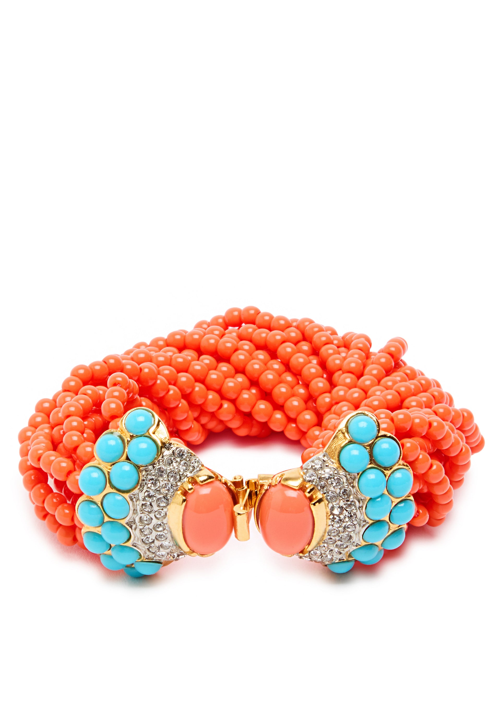 Beaded 22kt gold-plated bracelet