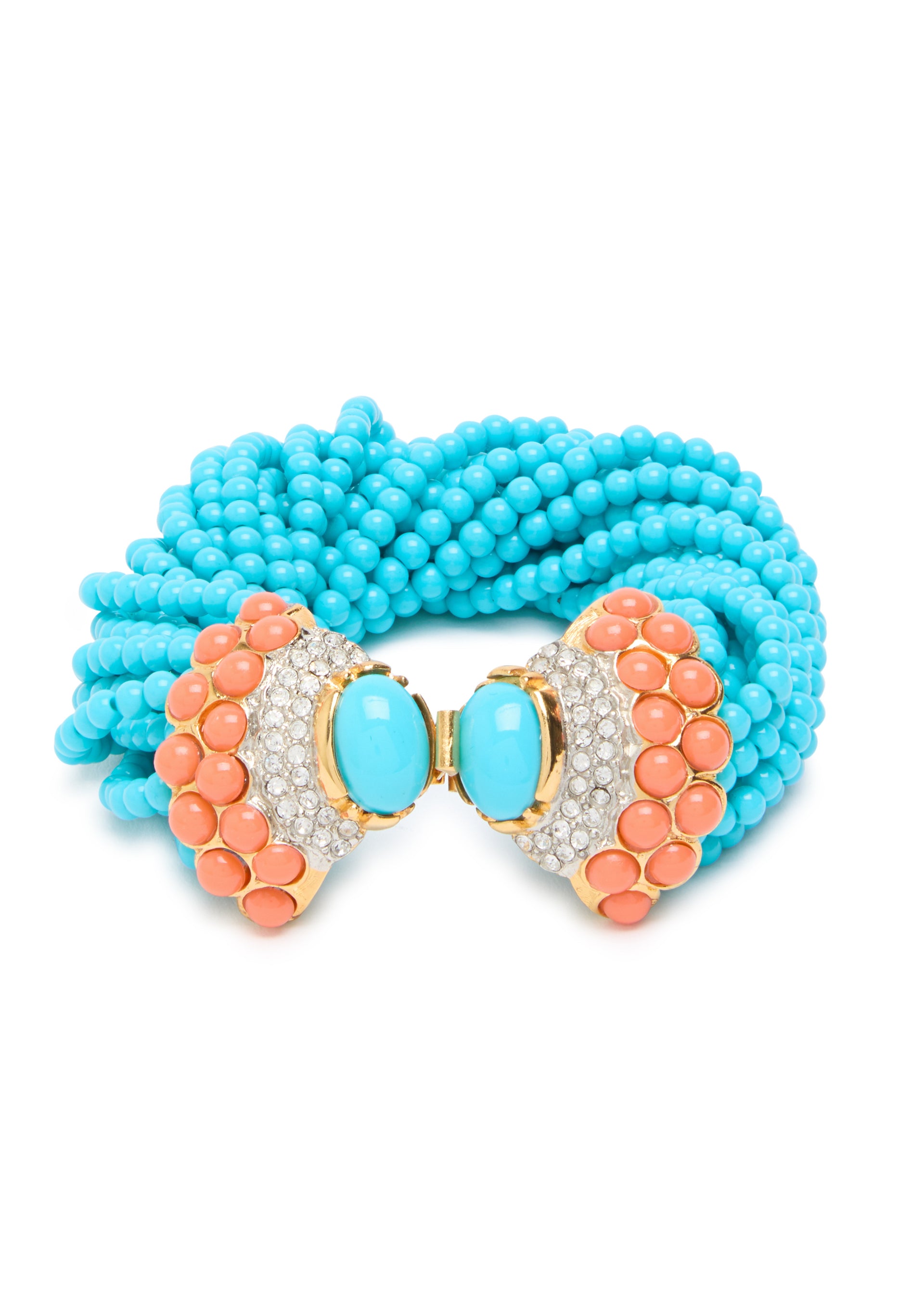 Beaded 22kt gold-plated bracelet