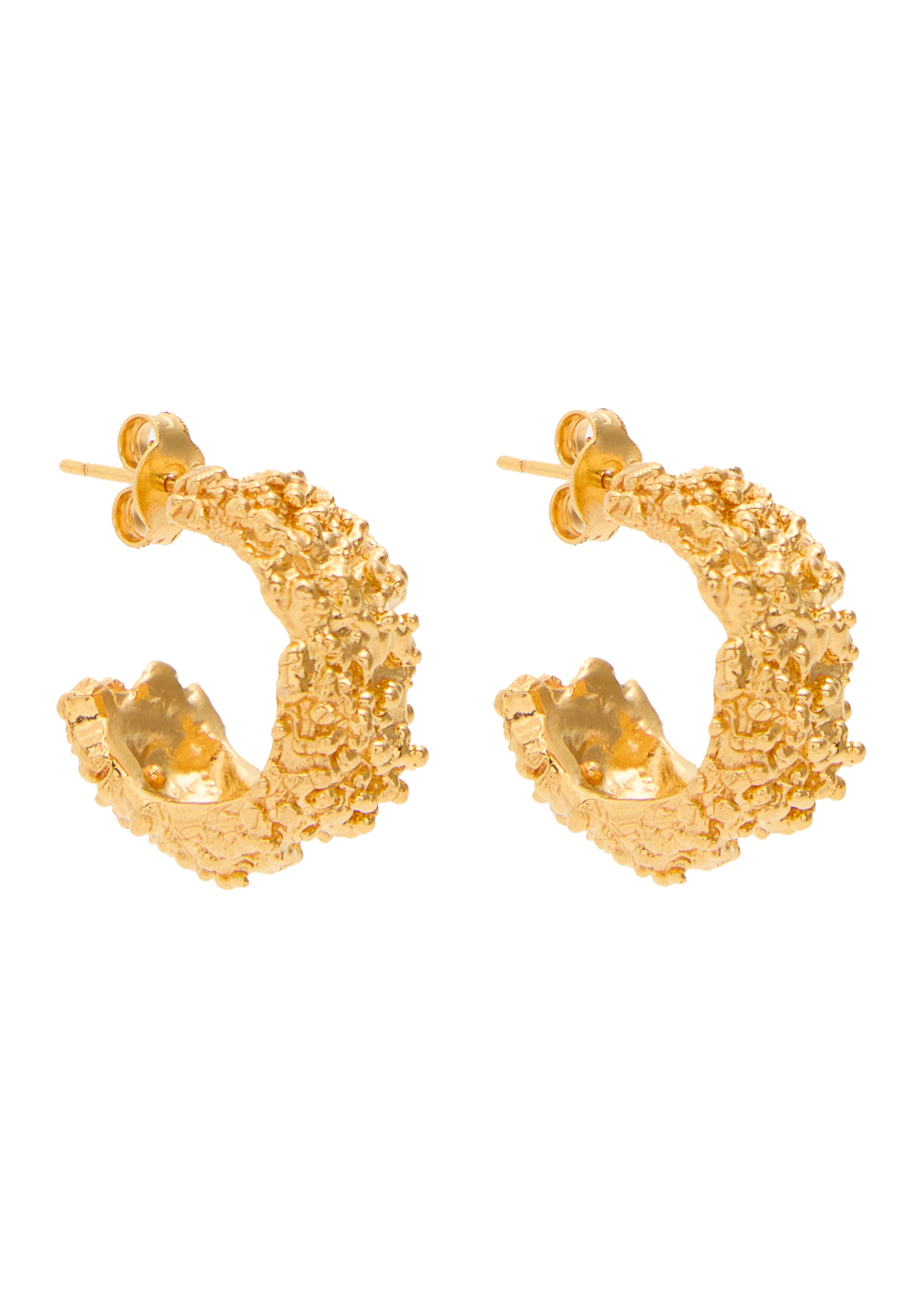 The Rocky Road 24kt gold-plated hoop earrings