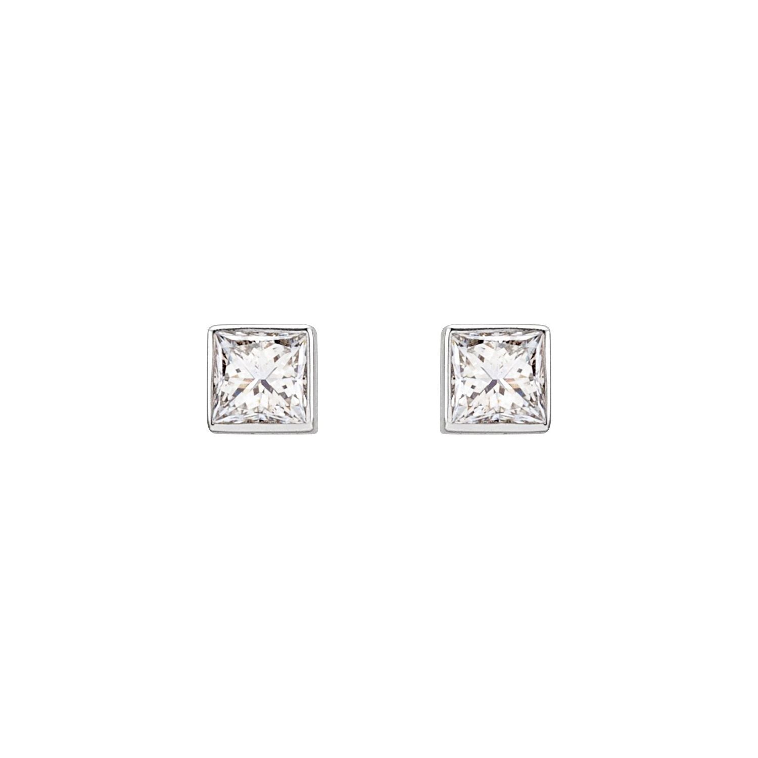 14K Gold 5/8ct Lab-grown Diamond Stud Earrings Clarity SI Color G-H