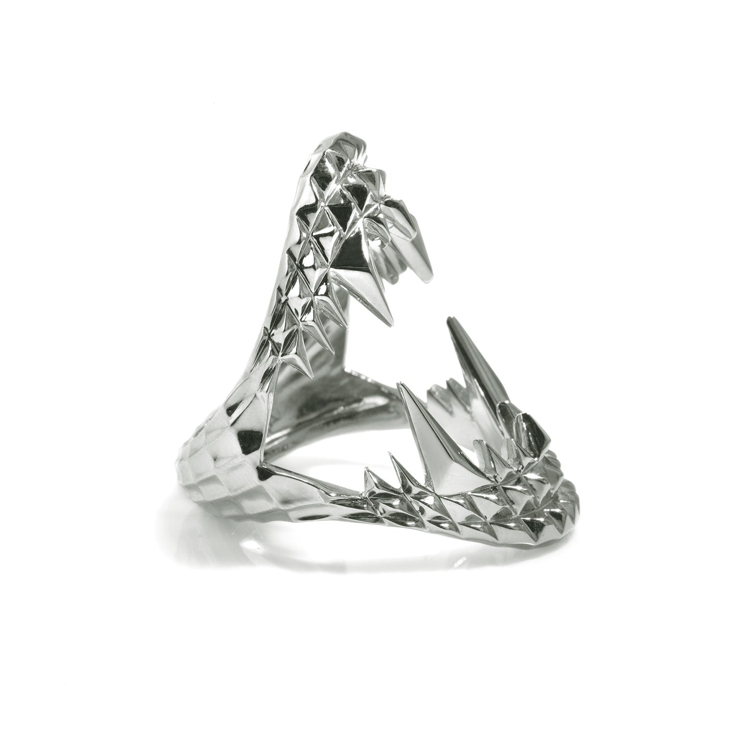 Vampire Bite Ring Silver