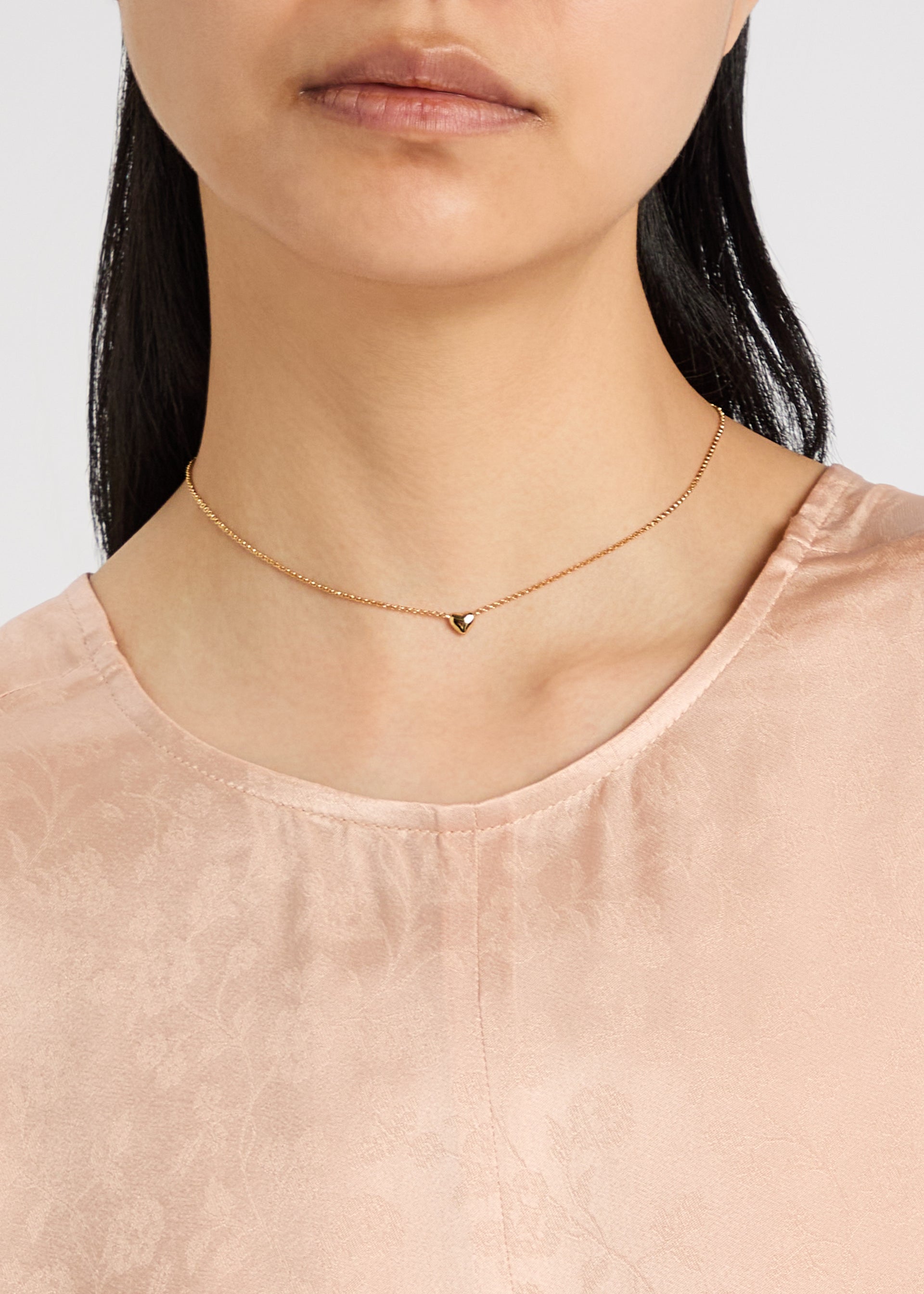 Heart 18kt gold-plated necklace