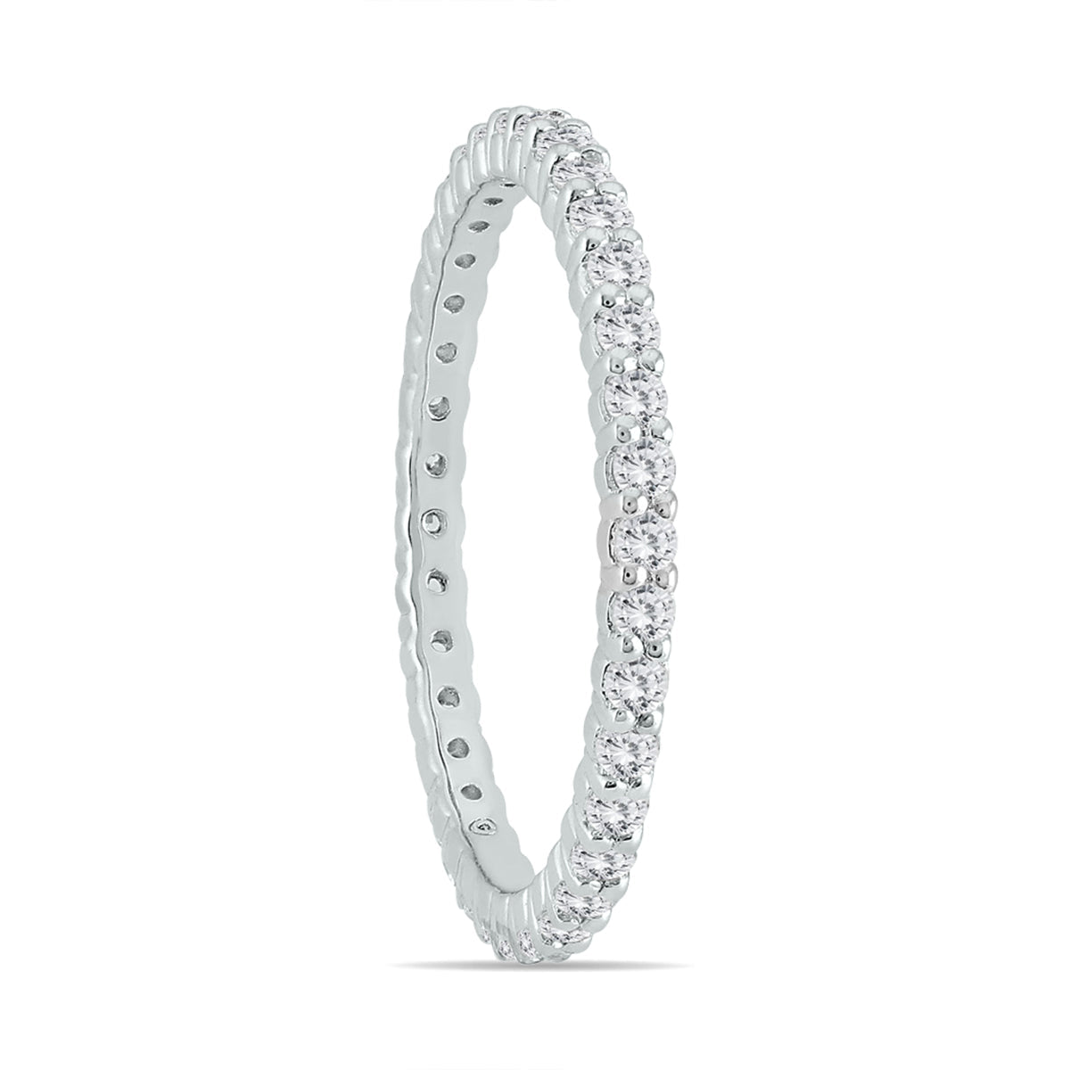 14K White Gold Diamond Eternity Band .48 - .57 CTW