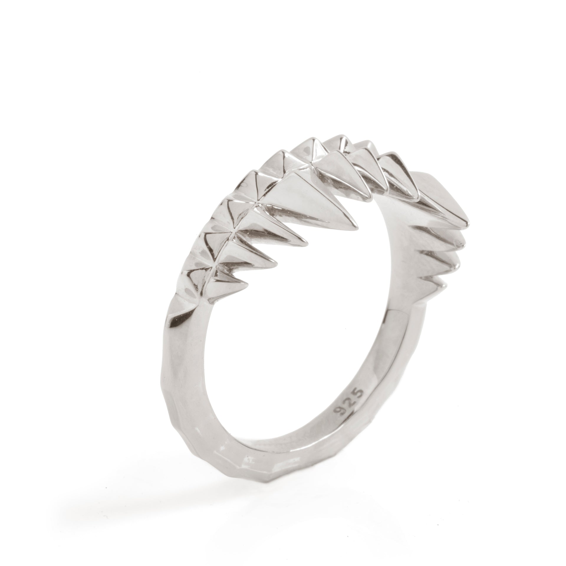 Crocodile Bite Ring Silver