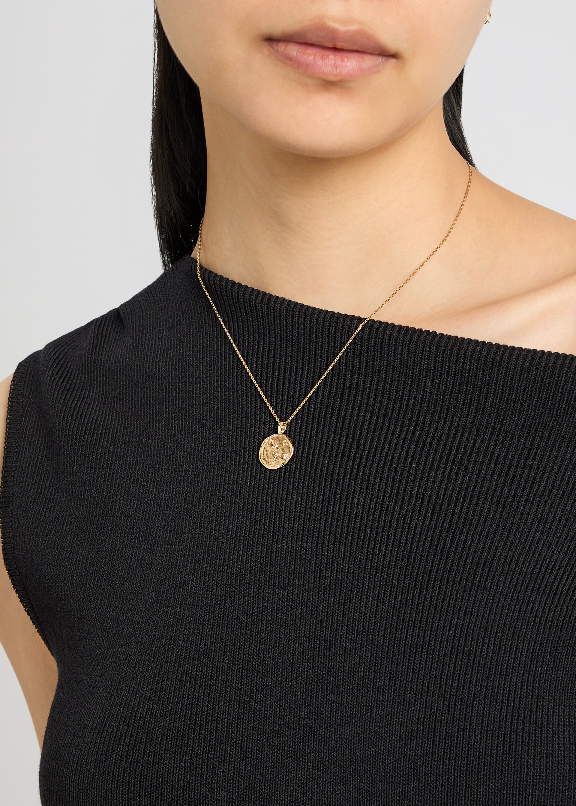 Cancer 18kt gold-plated necklace