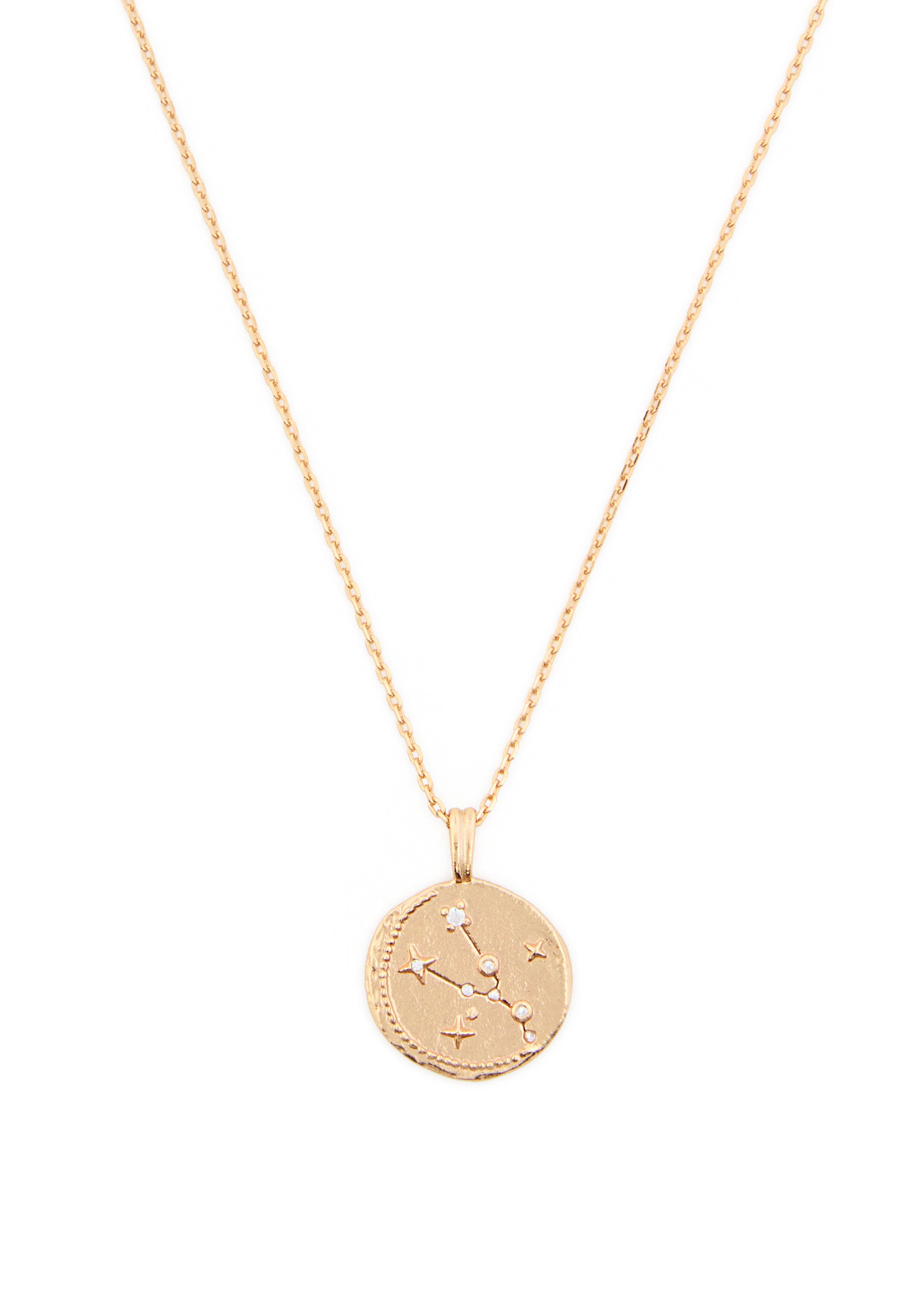 Taurus 18kt gold-plated necklace