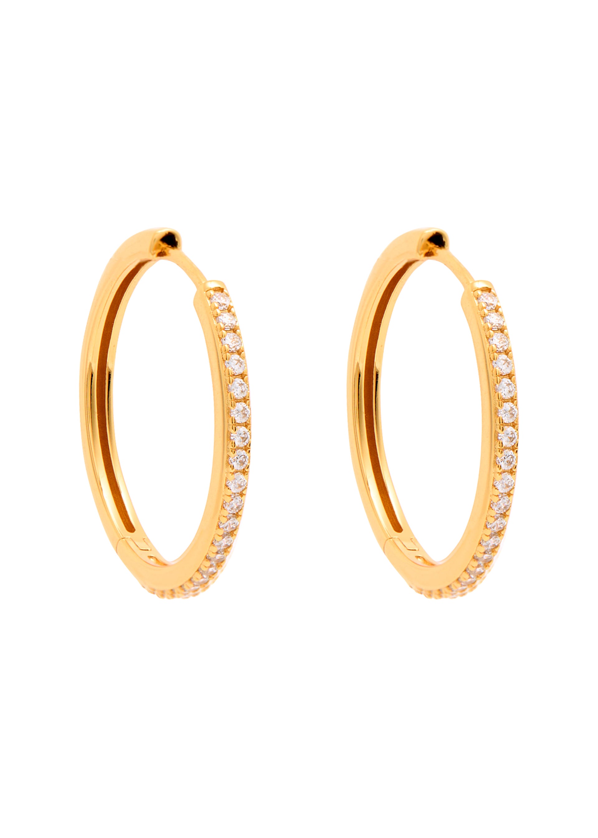 Essential Crystal Large 18kt gold-plated hoop earrings