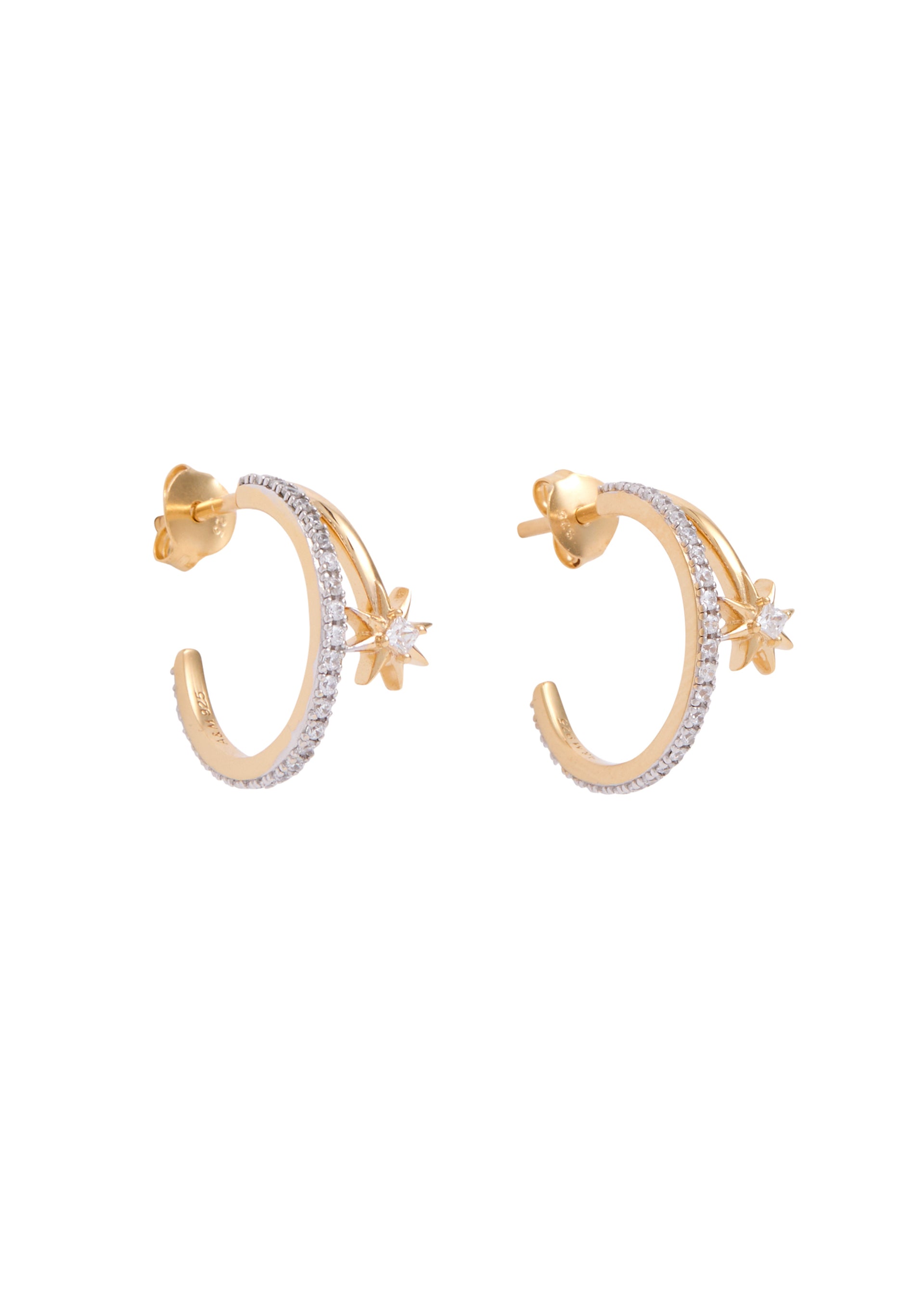 Cosmic Illusion 18kt gold-plated hoop earrings