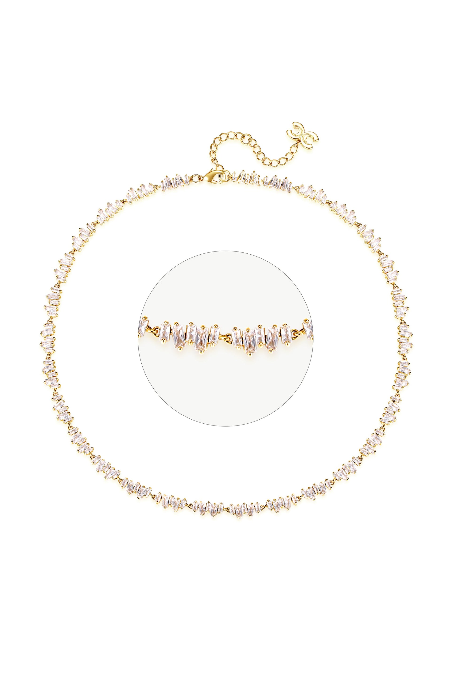 T Shape Zirconia Necklace