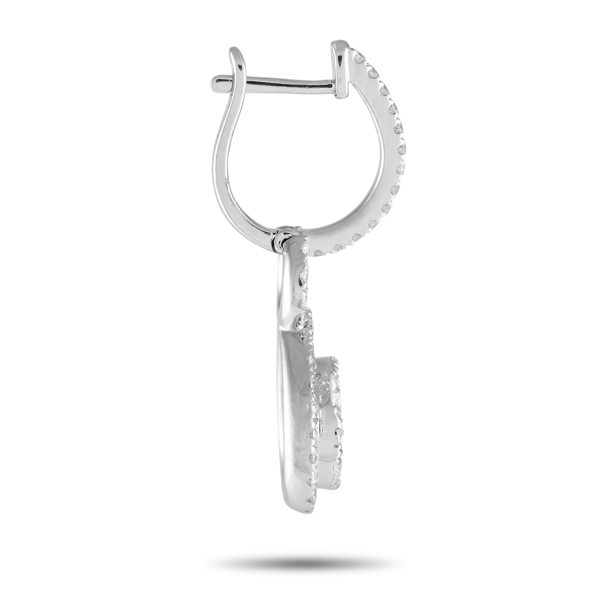 LB Exclusive 18K White Gold 2.55ct Diamond Drop Earrings AER-7973